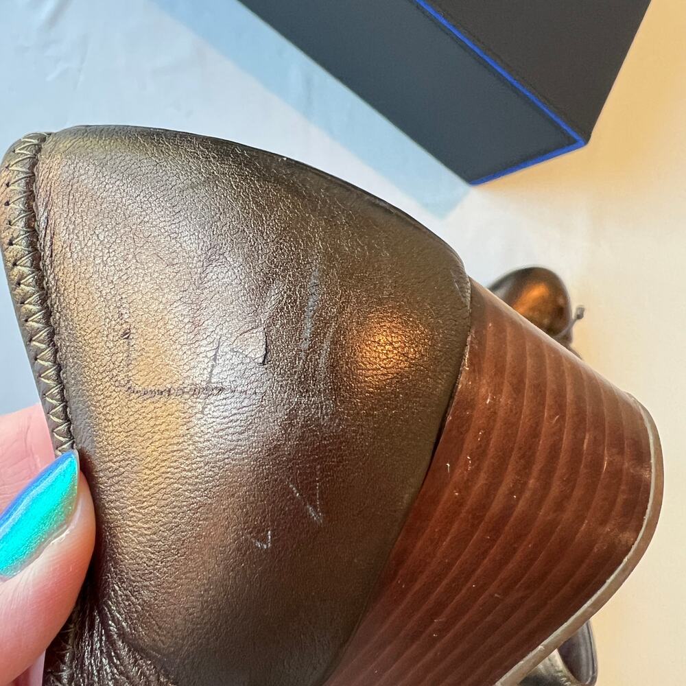 Cole Haan Nike Air Tali Closed Toe Wedge Shoes Copper | Women's size 8 - Picture 10 of 13